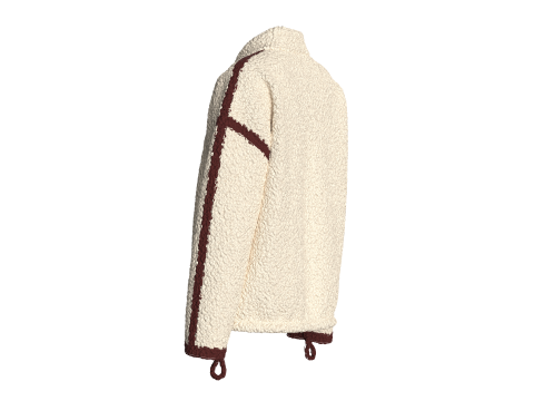 Girls Half Zip Dropped Shoulder Sweatshirt 3D Model