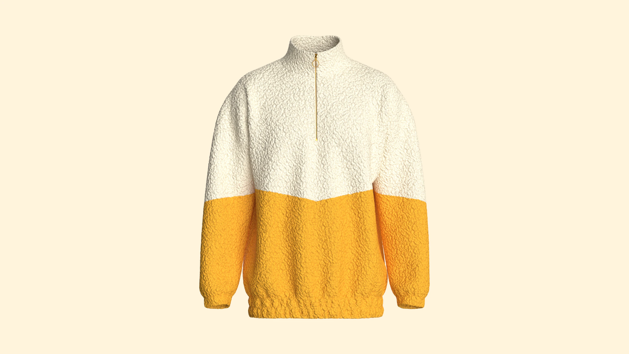 Men Half Zip Jacket With Sherpa 3D Model .c4d .max .obj .3ds .fbx .stl .blend 