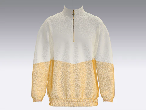 Men Half Zip Jacket With Sherpa 3D Model