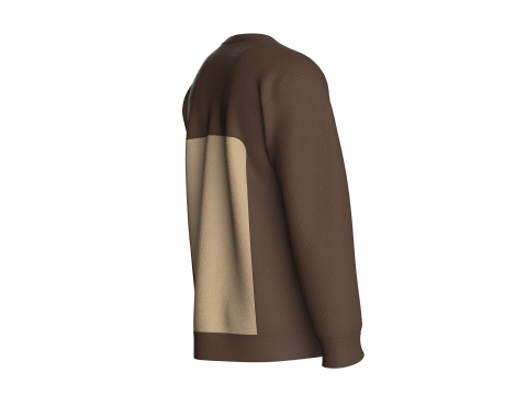 Men Round Pocket Sweatshirt 3D Model