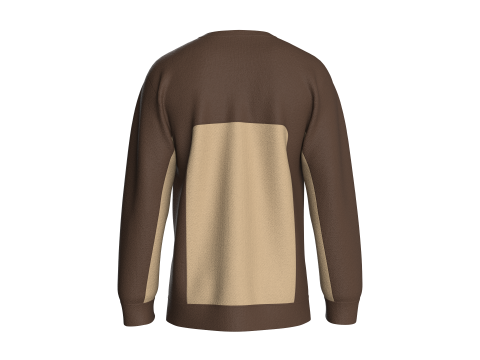 Men Round Pocket Sweatshirt 3D Model