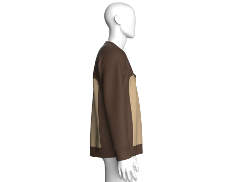 Men Round Pocket Sweatshirt 3D Model