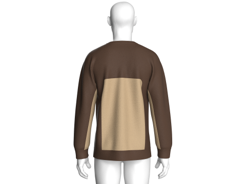 Men Round Pocket Sweatshirt 3D Model