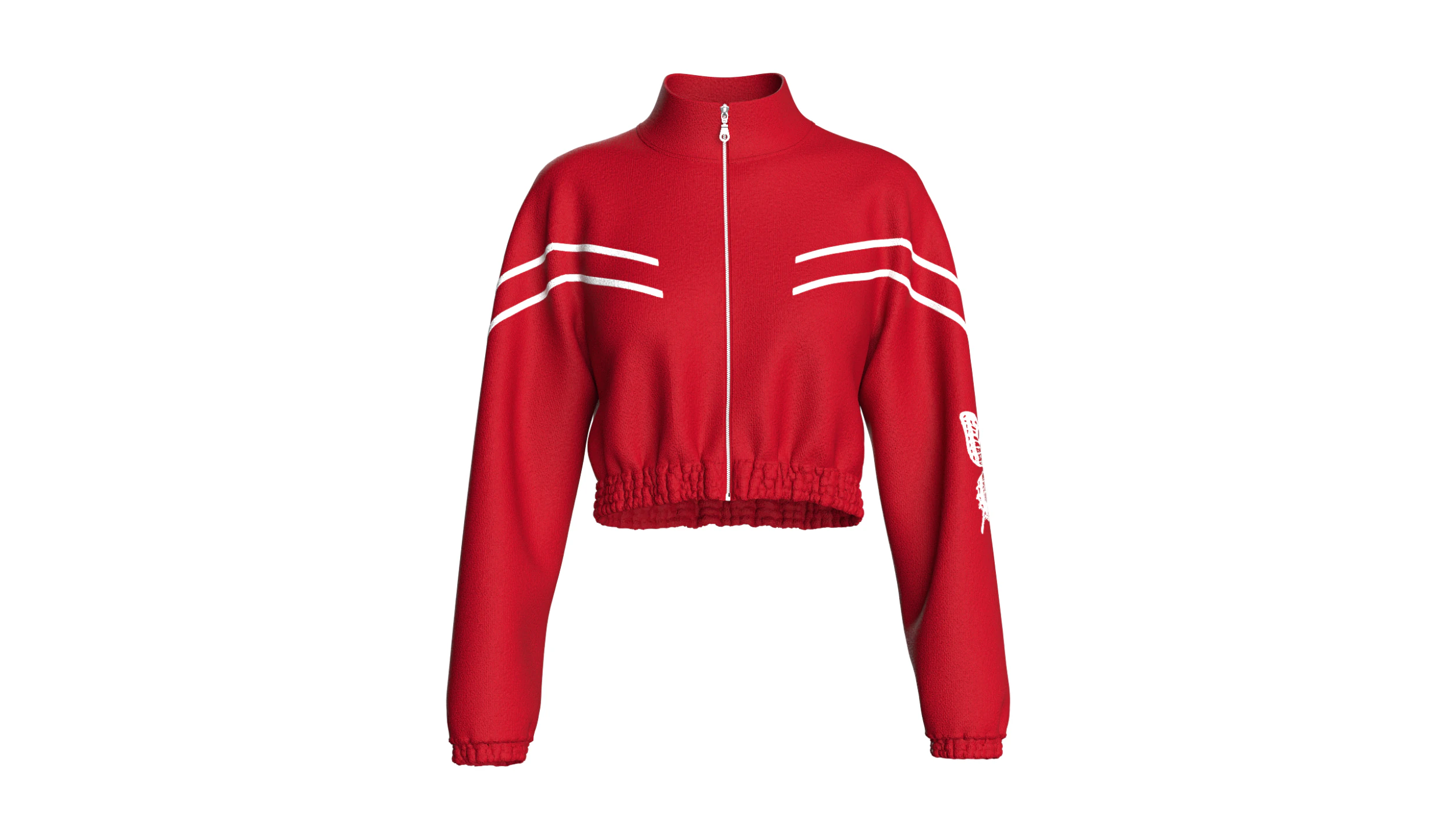 Girls Cropped Jacket With Elastic Bottom 3D Model .c4d .max .obj .3ds .fbx .stl .blend