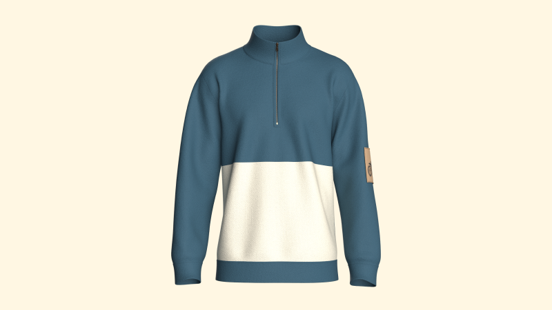 Męska kurtka z zamkiem błyskawicznym i naszywką Model 3D .c4d .max .obj .3ds .fbx .stl .blend