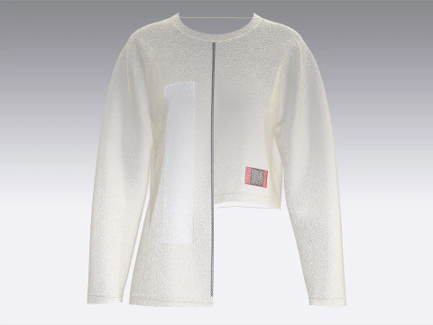 Girls Printed Sweatshirt - Too Cute Always 3D Model