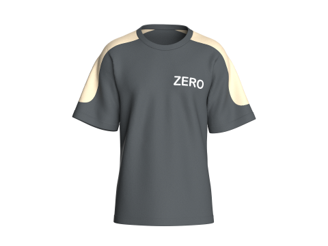 Men Printed Retro Tshirt - ZERO 3D Model