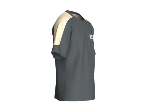 Men Printed Retro Tshirt - ZERO 3D Model