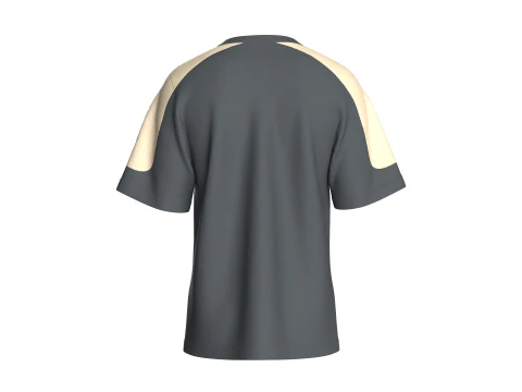 Men Printed Retro Tshirt - ZERO 3D Model
