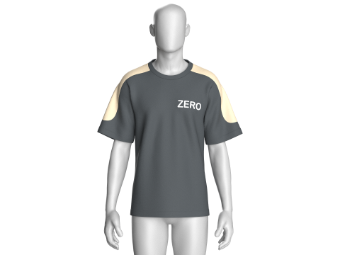 Мужская футболка с принтом в стиле ретро - ZERO 3D Модель