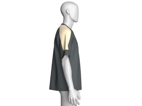 Men Printed Retro Tshirt - ZERO 3D Model
