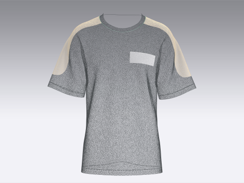 Мужская футболка с принтом в стиле ретро - ZERO 3D Модель