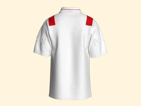 Men Sports Zip Polo Shirt 3D Model