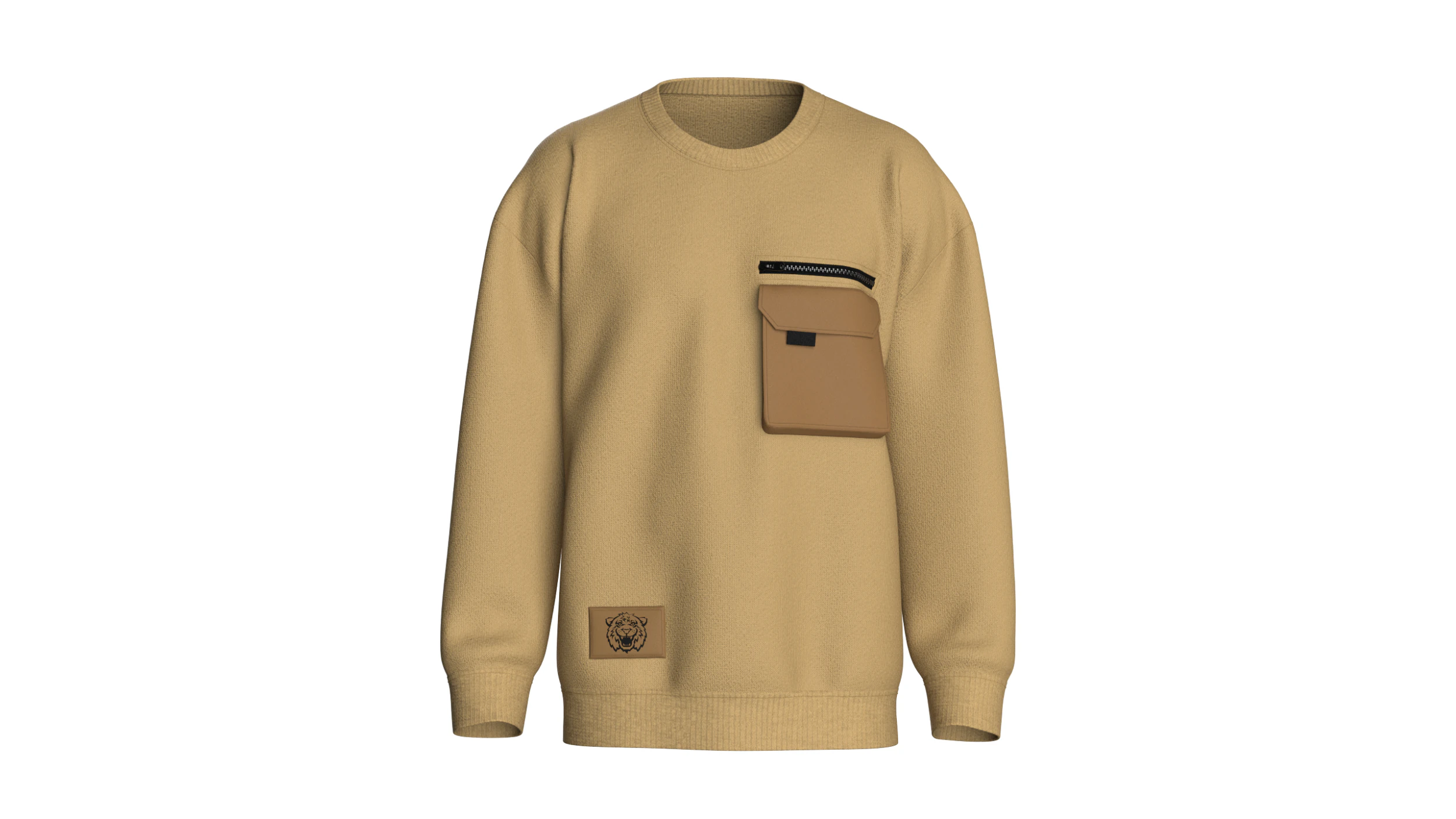 Men Zip Sweatshirt With Pocket 3D Model .c4d .max .obj .3ds .fbx .stl .blend 