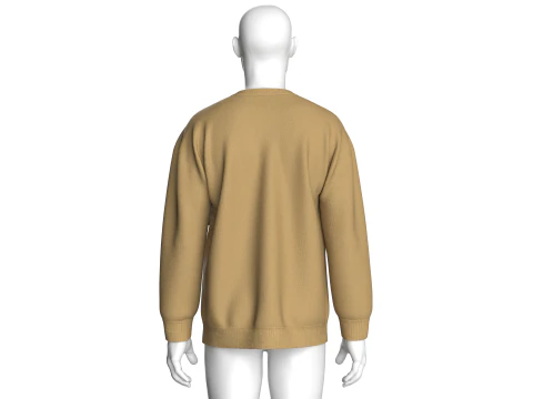 Men Zip Sweatshirt With Pocket 3D Model