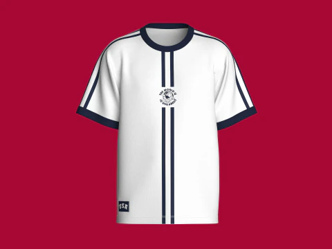 Men Printed Tshirt - THE WORLD 3D Model