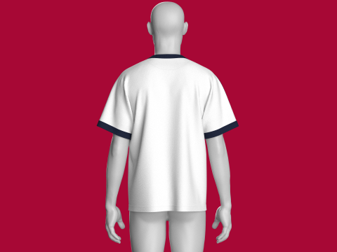 Men Printed Tshirt - THE WORLD 3D Model