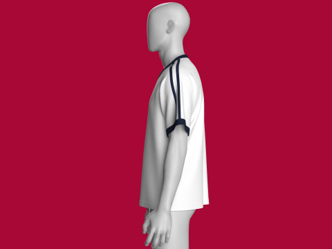 Men Printed Tshirt - THE WORLD 3D Model