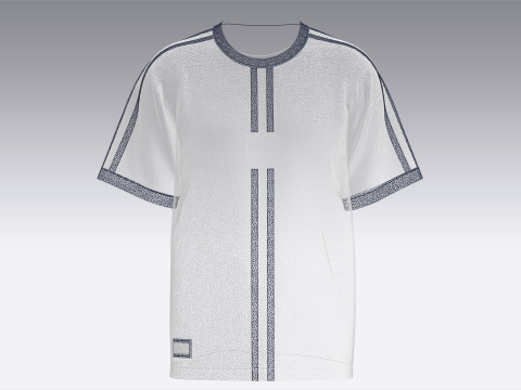 Men Printed Tshirt - THE WORLD 3D Model