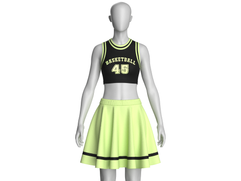 Kız &Ccedil;ocuk Etekli Basketbol &Uuml;st&uuml; - 45 3D Model