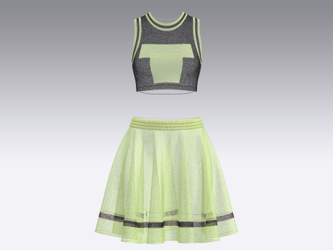 Kız &Ccedil;ocuk Etekli Basketbol &Uuml;st&uuml; - 45 3D Model