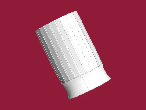 Unisex Chef Hat Caps For Kitchen Cooking Restaurant 3D Model