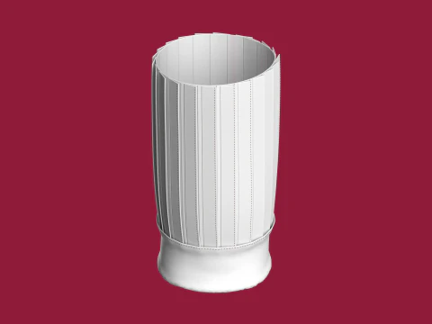 Unisex Chef Hat Caps For Kitchen Cooking Restaurant 3D Model