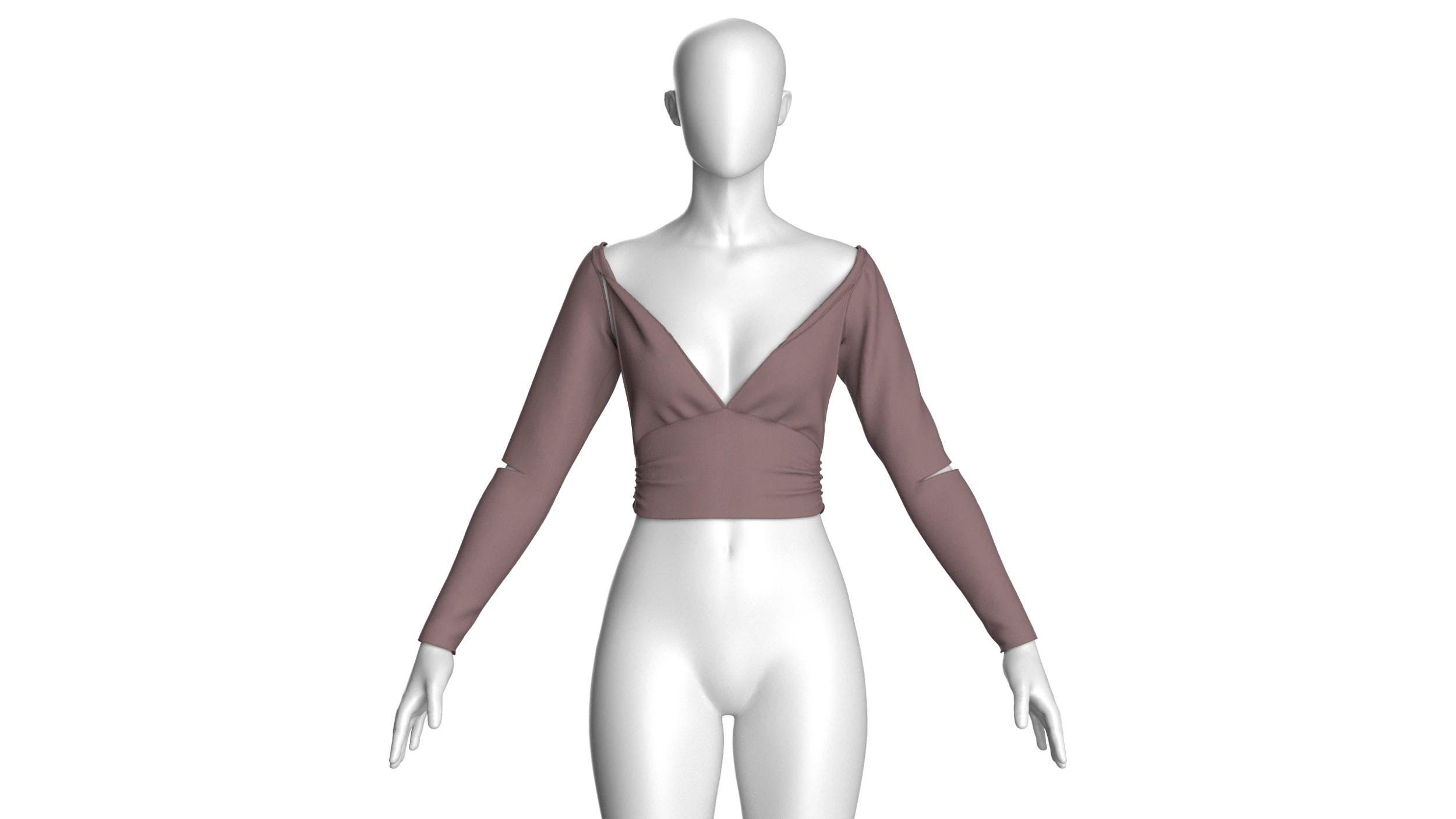Girls Cute Criss Cross Top 3D Model .c4d .max .obj .3ds .fbx .stl .blend 