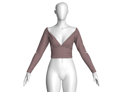 Girls Cute Criss Cross Top 3D Model