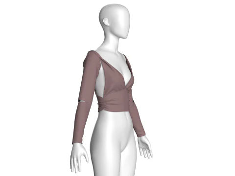 Girls Cute Criss Cross Top 3D Model