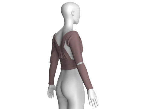 Girls Cute Criss Cross Top 3D Model