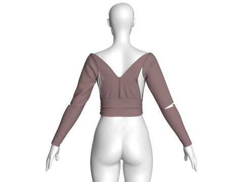 Girls Cute Criss Cross Top 3D Model