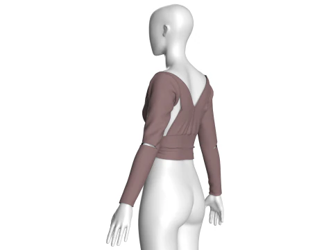 Girls Cute Criss Cross Top 3D Model