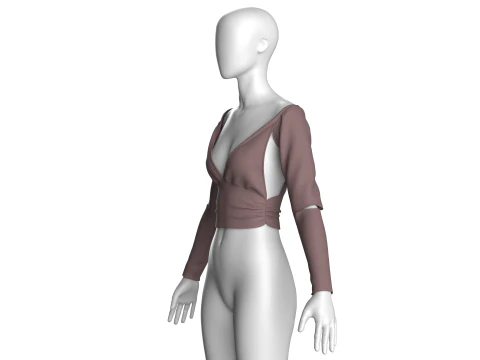 Girls Cute Criss Cross Top 3D Model