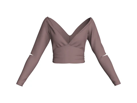 Girls Cute Criss Cross Top 3D Model