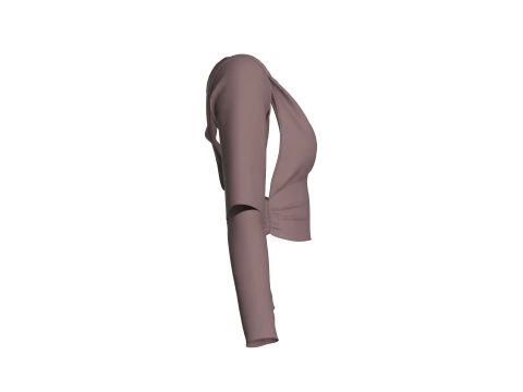 Girls Cute Criss Cross Top 3D Model