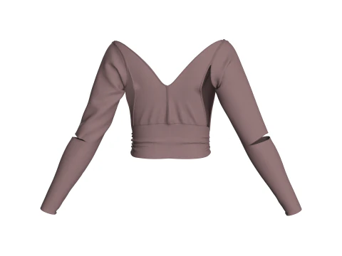 Girls Cute Criss Cross Top 3D Model