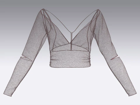 Girls Cute Criss Cross Top 3D Model