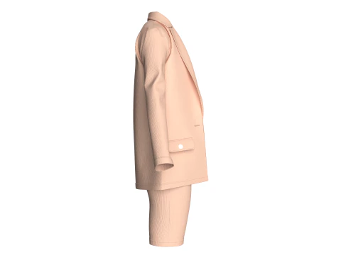 Girls Corporate Code And Skirt Outfit 3D Model