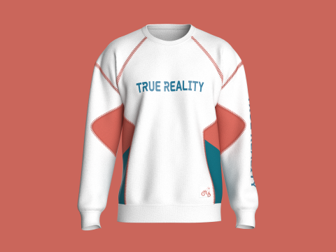 男士 3 吨印花运动衫 - TRUE REALITY 3D 模型