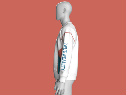 Men 3 Ton Printed Sweatshirt - TRUE REALITY 3D Model