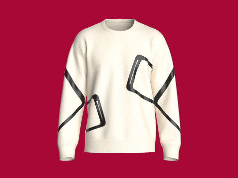 男士拉链口袋运动卫衣 3D 模型