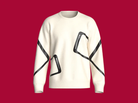 Felpa sportiva da uomo con tasca con zip Modello 3D