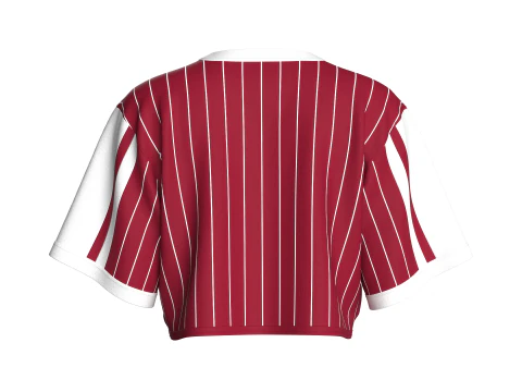 Girls Striped Printed Crop Top - PURE LOVE 3D Model