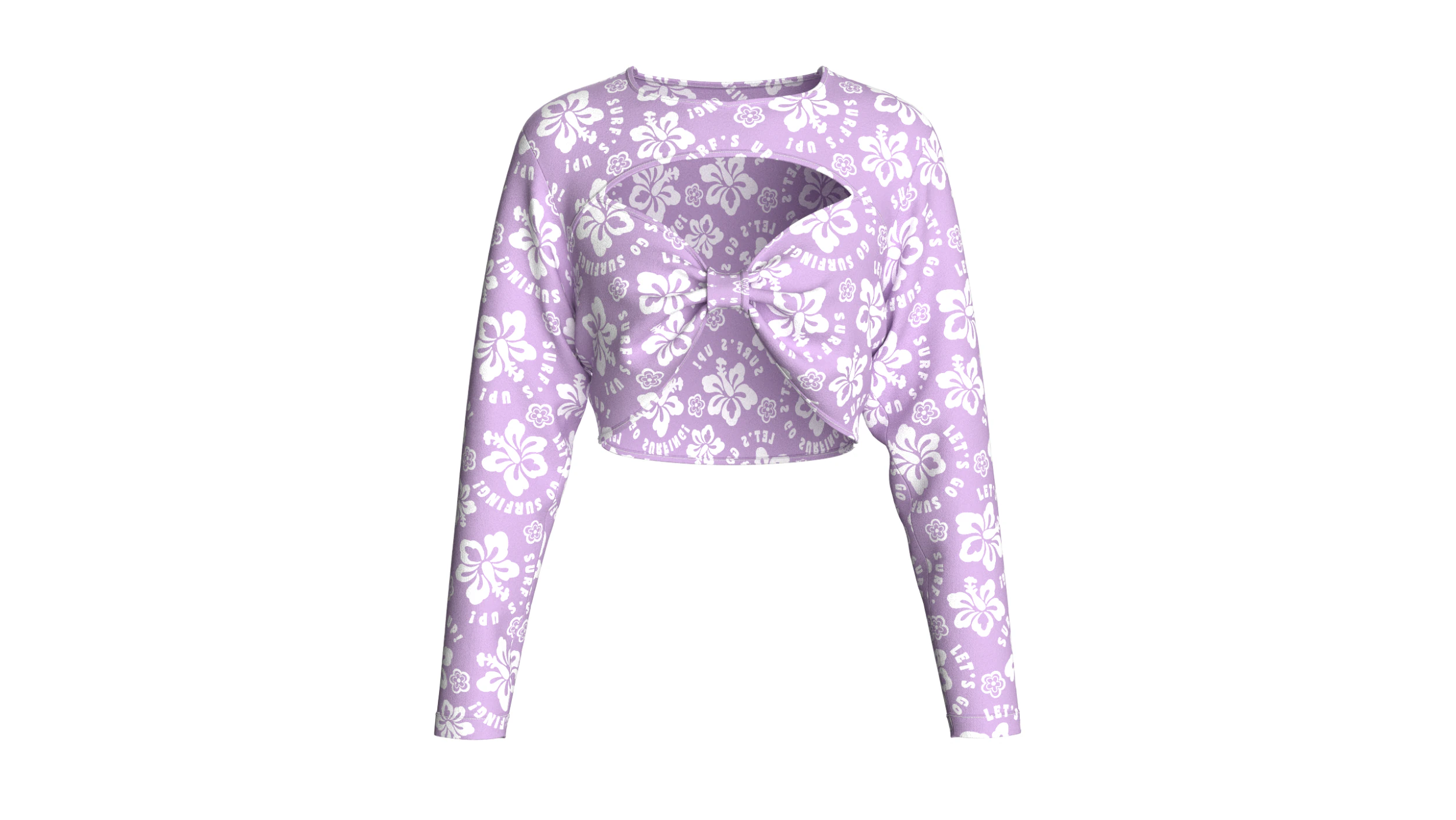 Girls Printed Cute Criss Cross Top 3D Model .c4d .max .obj .3ds .fbx .stl .blend