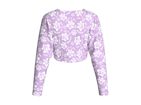 Girls Printed Cute Criss Cross Top 3D Model