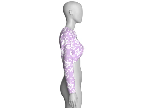 Girls Printed Cute Criss Cross Top 3D Model