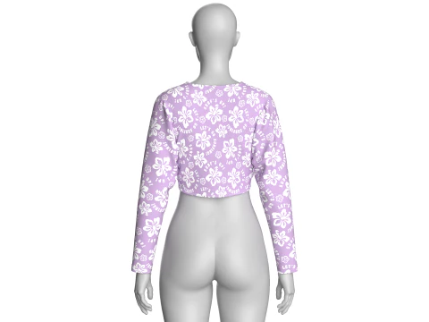 Girls Printed Cute Criss Cross Top 3D Model