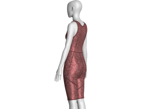 Ladies Bodysuit With Short Pant 3D Model