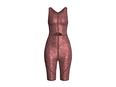 Ladies Bodysuit With Short Pant 3D Model